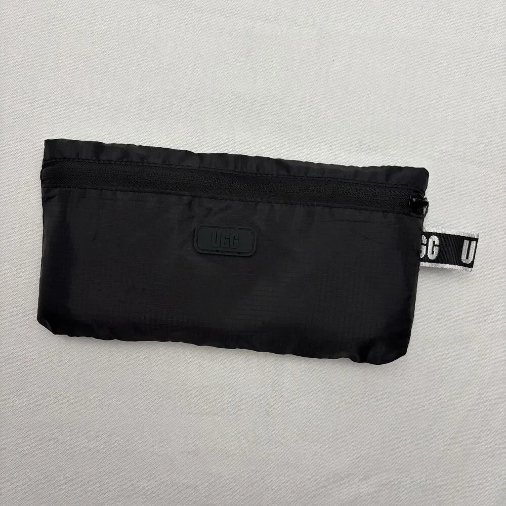 UGG Packable Tote Bag Black White Logo Print